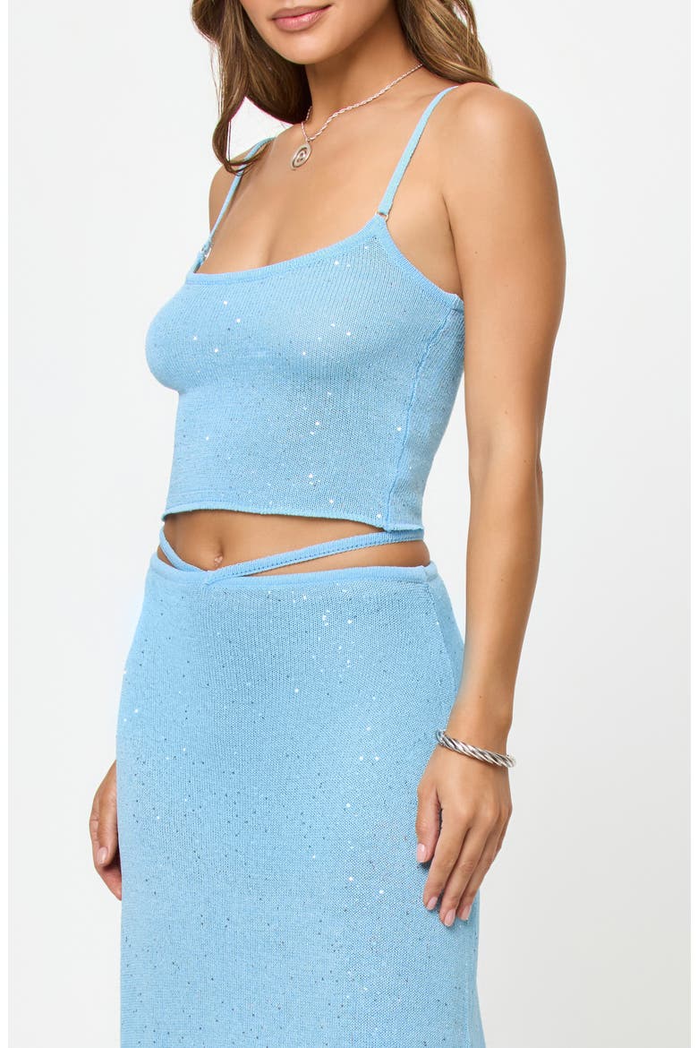 Last Light Crop Knit Camisole, Alternate, color, SKY BLUE