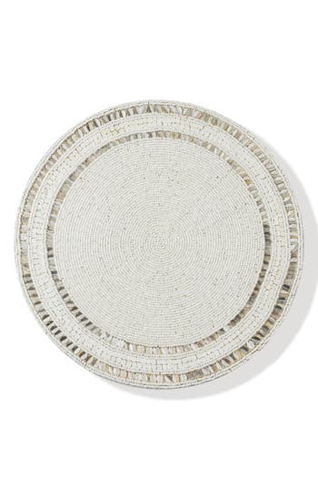 Tiramisu The Coastal Pearl Beaded Placemat In Neutral