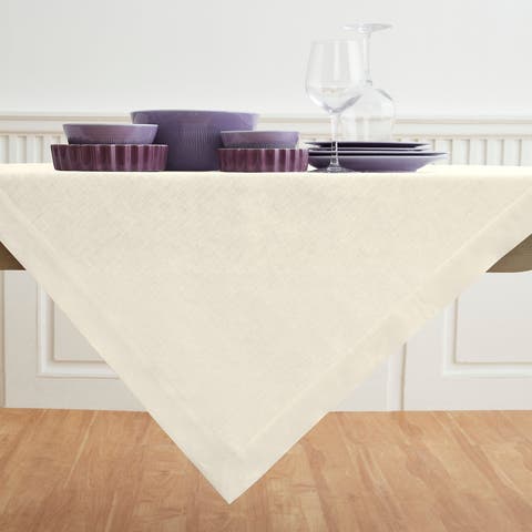 Linen Table Throw - Fete, 52" x 52", 52" x 52"