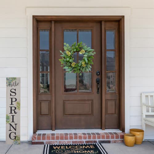 Northlight Eucalyptus & Olive Leaf Twig Spring Wreath In Green