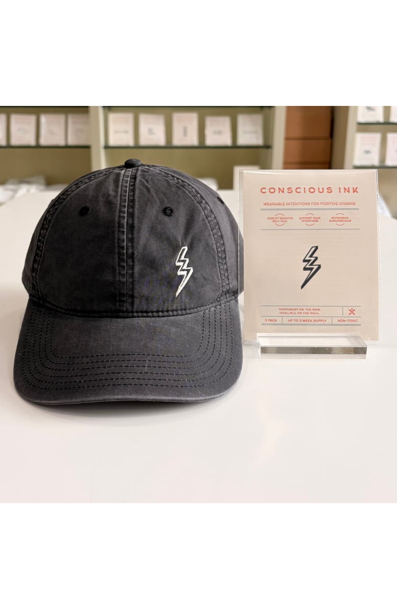 Conscious Ink Lightning Bolt Access Cap + Ink, Main, color, Faded Black