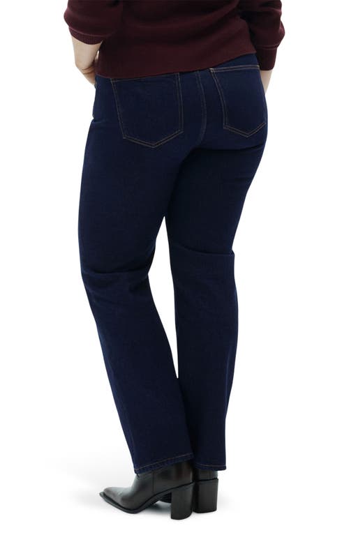 Shop Mango Matilda Mid Rise Straight Leg Jeans In Open Blue