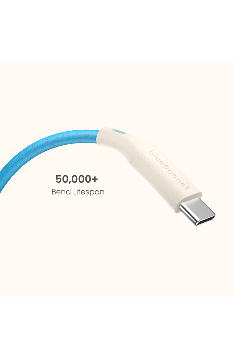 Bluebonnet The Companion USB-C to USB-C Cable 4FT, Alternate, color, Blue