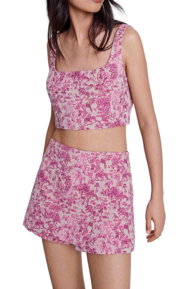 maje Layered shorts, Alternate, color, 