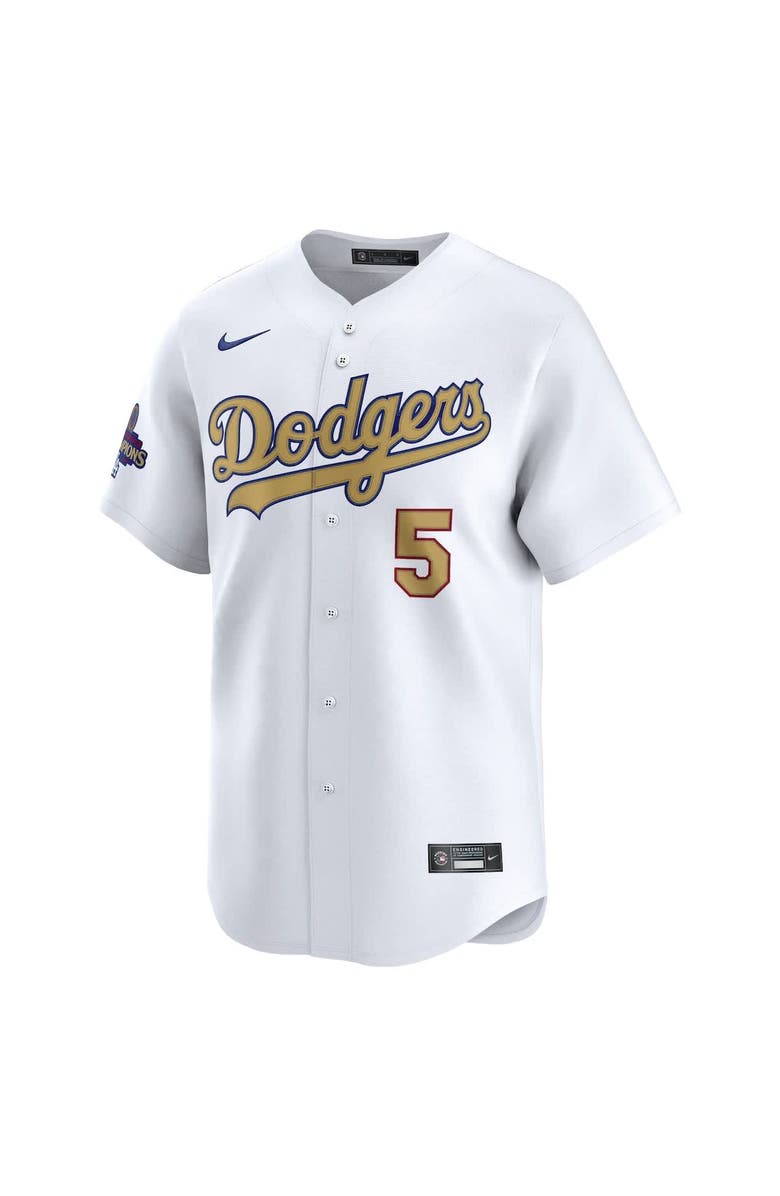 Nike Men's Nike Freddie Freeman White Los Angeles Dodgers 2025 Gold Collection Limited Jersey, Alternate, color, 