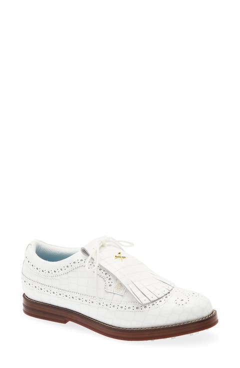 Gallivanter Croc Embossed Longwing Golf Shoe