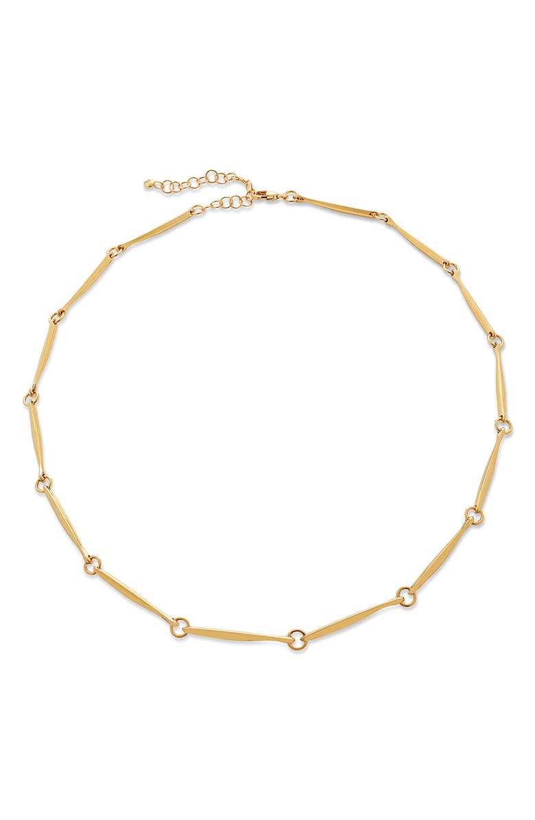Monica Vinader Nura Link Necklace, Main, color, 18Ct Gold Vermeil/ Silver