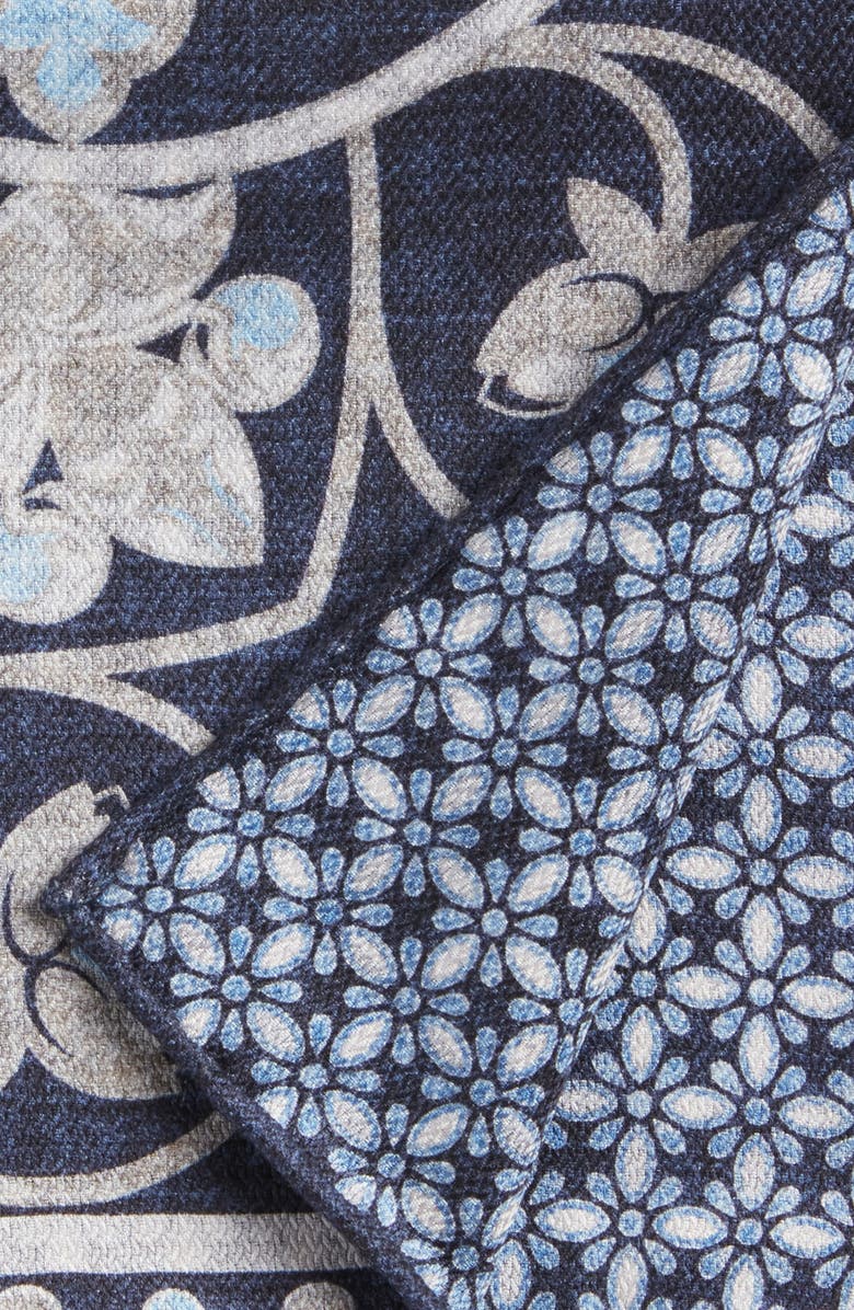 EDWARD ARMAH Paisley Vine Reversible Silk Pocket Square, Alternate, color, 