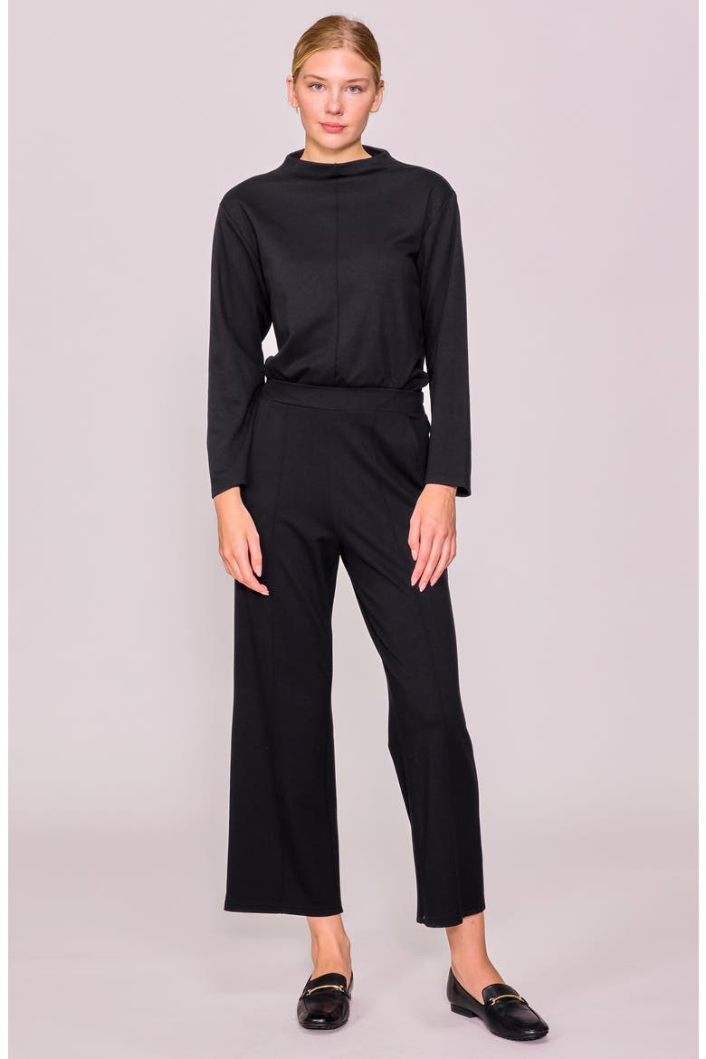 Funnel Neck Pullover, Alternate, color, BLACK
