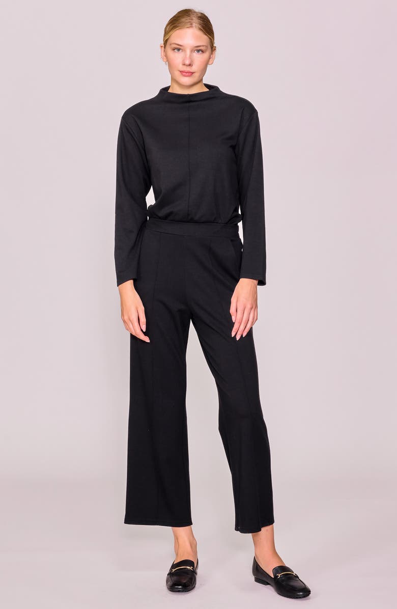 MELLODAY Funnel Neck Pullover, Alternate, color, Black