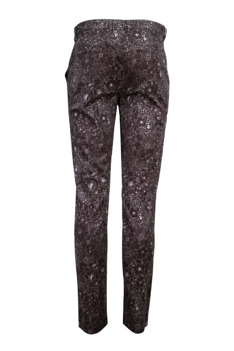 Jack Flat Front Chino Pant In Augustus Floral, Alternate, color, Outline Floral Black