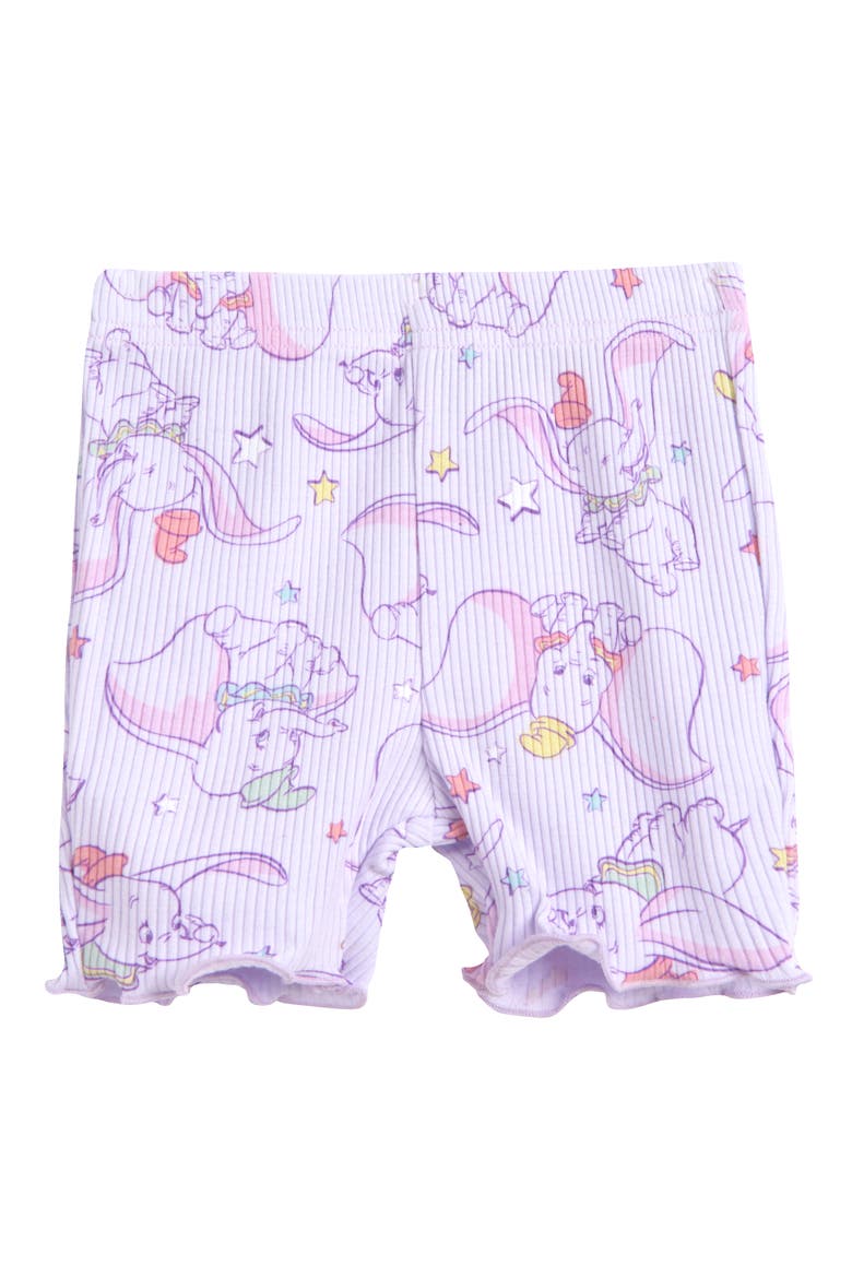 Dumbo 2-Piece T-Shirt and Bike Shorts Set, Alternate, color, Dumbo Purple