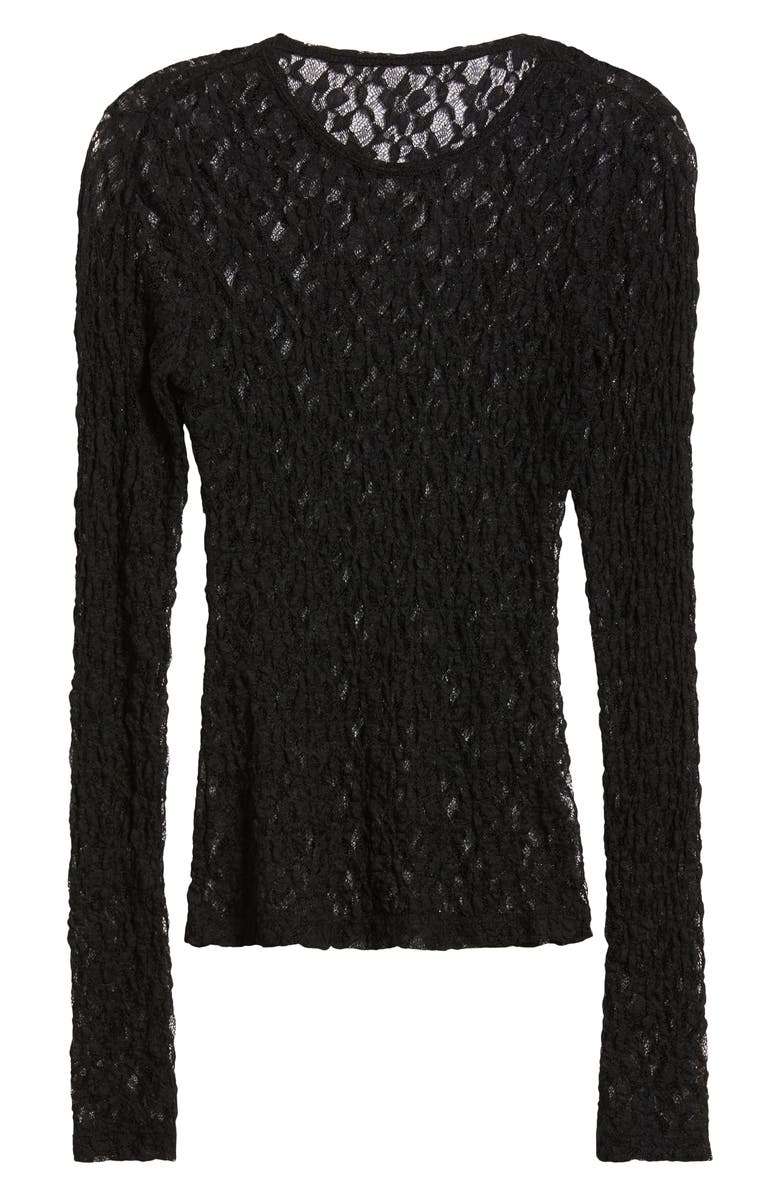 FRAME Floral Lace Top, Alternate, color, Black