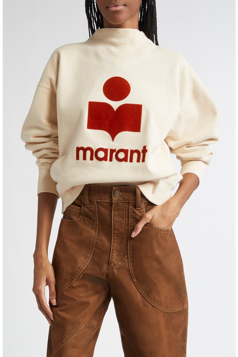 Moby Logo Sweatshirt, Main, color, BEIGE/ RUST