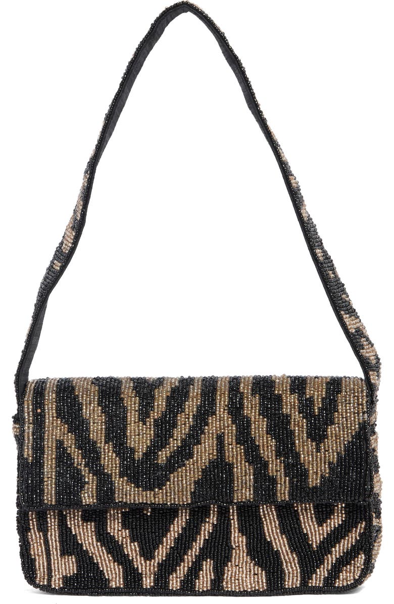 Collection XIIX Beaded Shoulder Bag, Main, color, Zebra