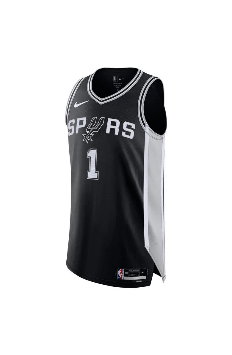 Nike Men's Nike Victor Wembanyama Black San Antonio Spurs Authentic Jersey - Icon Edition, Alternate, color, Black