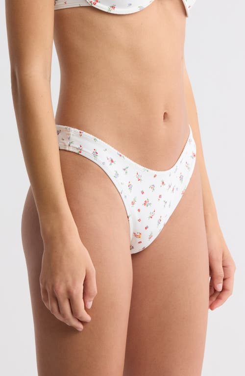 Pacsun Darcy High Leg Scoop Bikini Bottoms In White