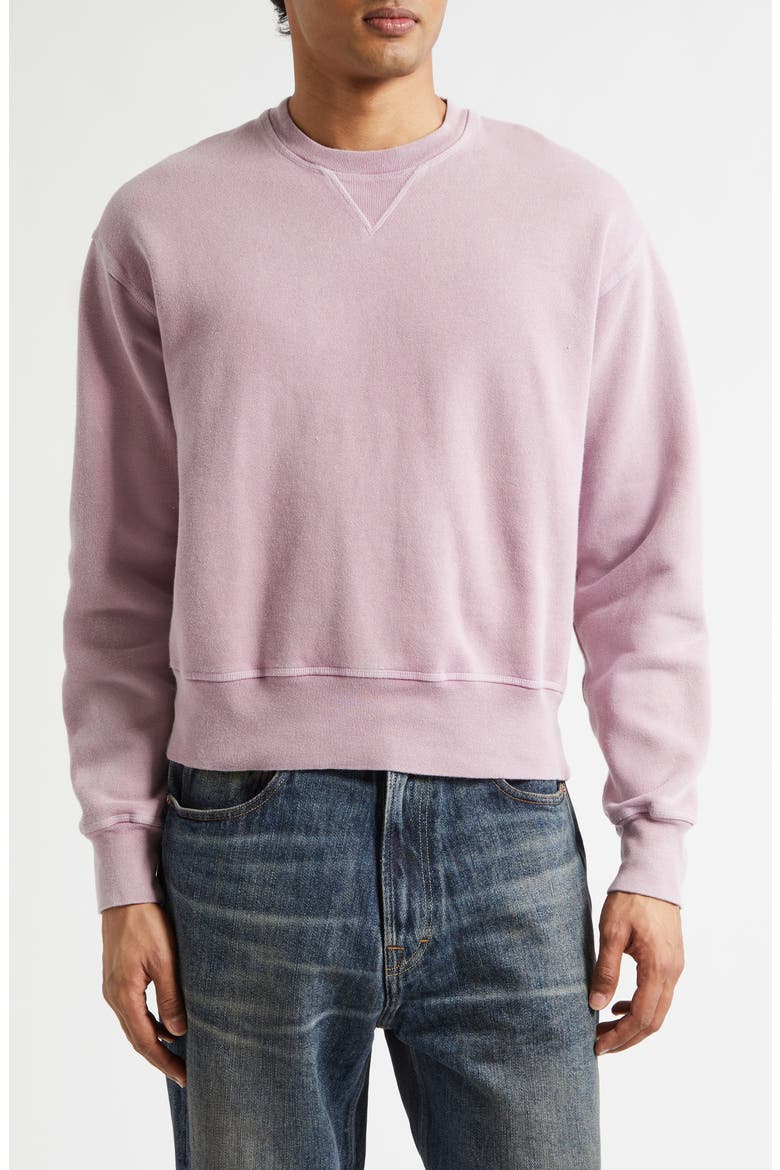 Base Fleece Sweatshirt, Main, color, GENTLEMENS PINK STAR FLEECE
