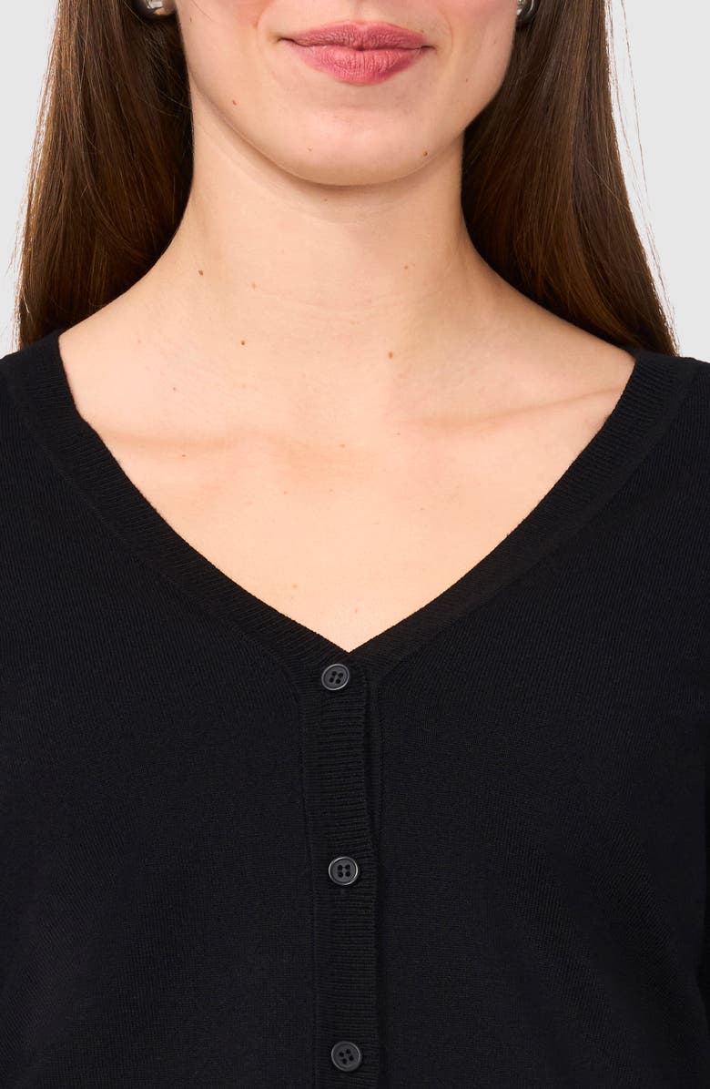 Halogen<sup>®</sup> V-Neck Cardigan, Alternate, color, Rich Black