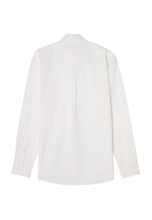 Robert Talbott Harrison Button Down Pique Shirt In White