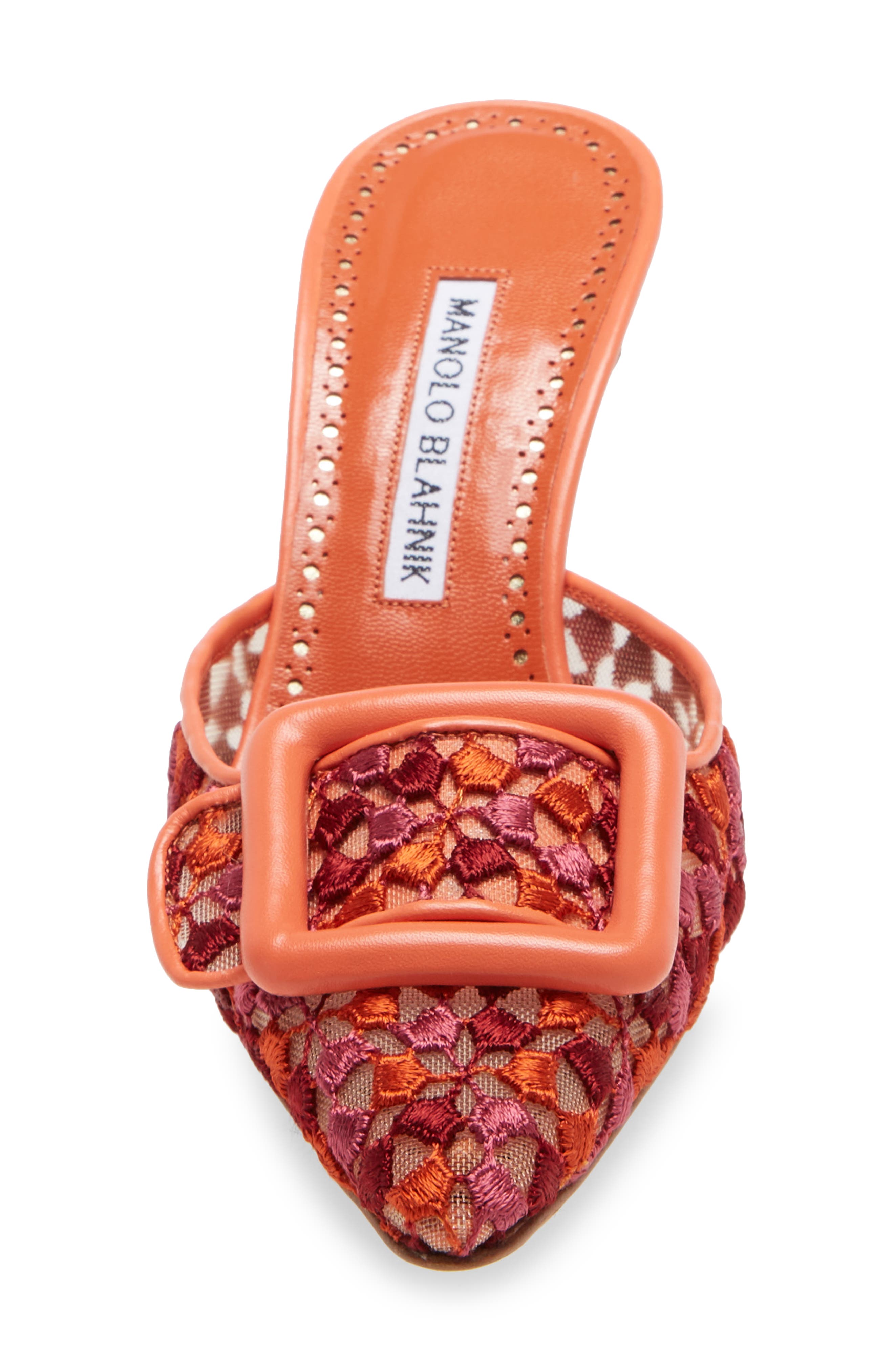 Manolo Blahnik Maysale Buckle Pointed Toe Mule, Alternate, color, 