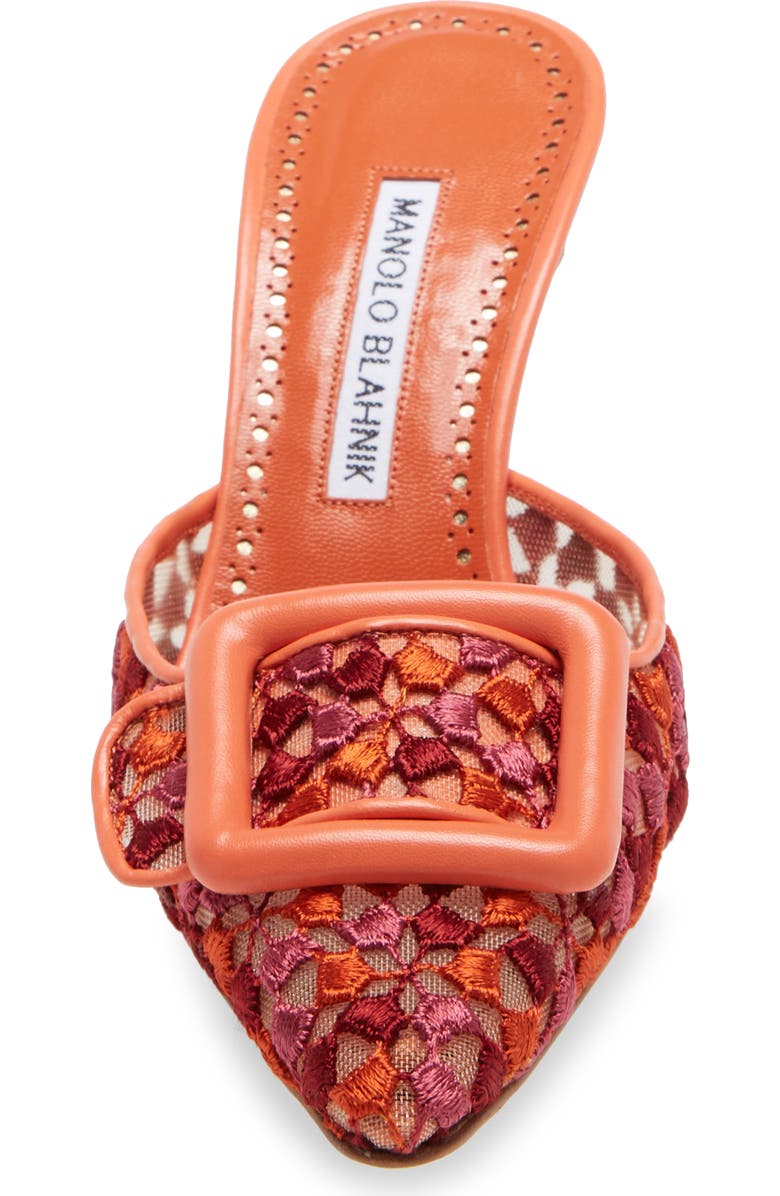 Manolo Blahnik Maysale Buckle Pointed Toe Mule, Alternate, color,