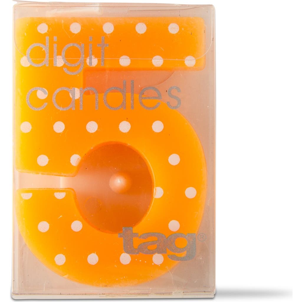Tag Five Digit Party Candle Dots Orange Multi Birthday Candles In Orange