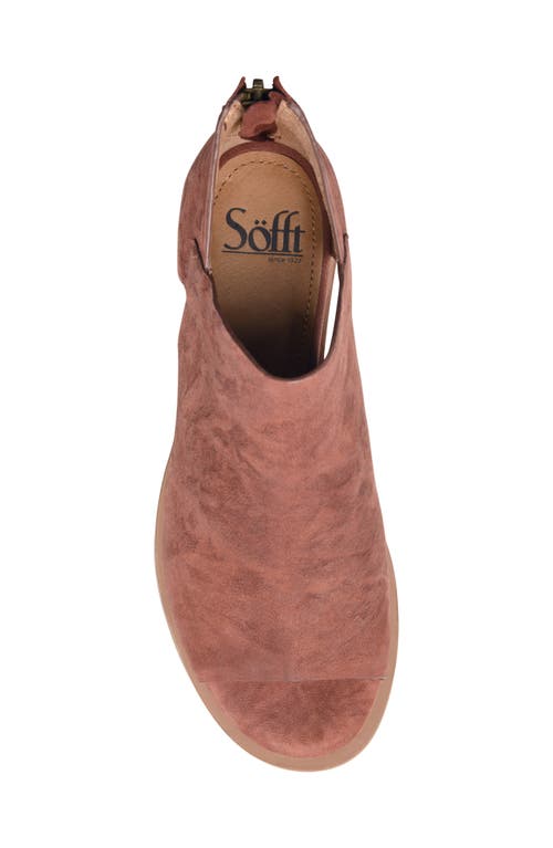 Söfft Carleigh Peep Toe Bootie In Brick