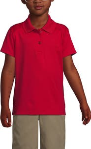 Lands' End School Uniform Girls Short Sleeve Feminine Fit Rapid Dry Polo Shirt