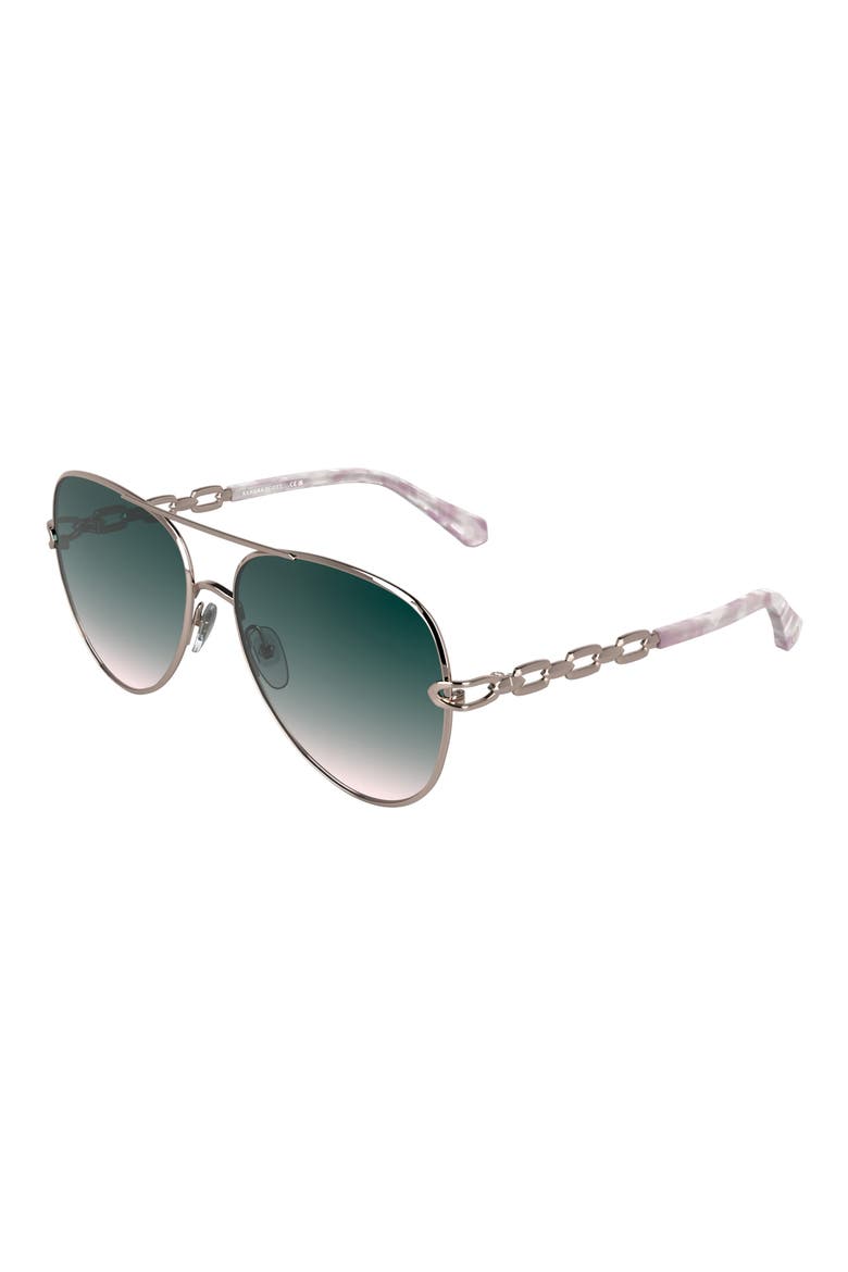 Korinne 61mm Gradient Aviator Sunglasses, Alternate, color, ROSE