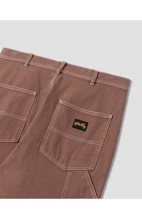 Stan Ray Og Relaxed Straight Leg Cotton Canvas Painter Pants In Brown
