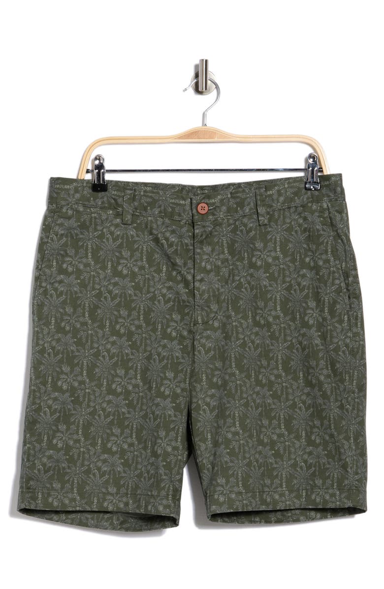 Tommy Bahama Rich Palms Tropical Print Shorts, Alternate, color, Dark Tea Leaf
