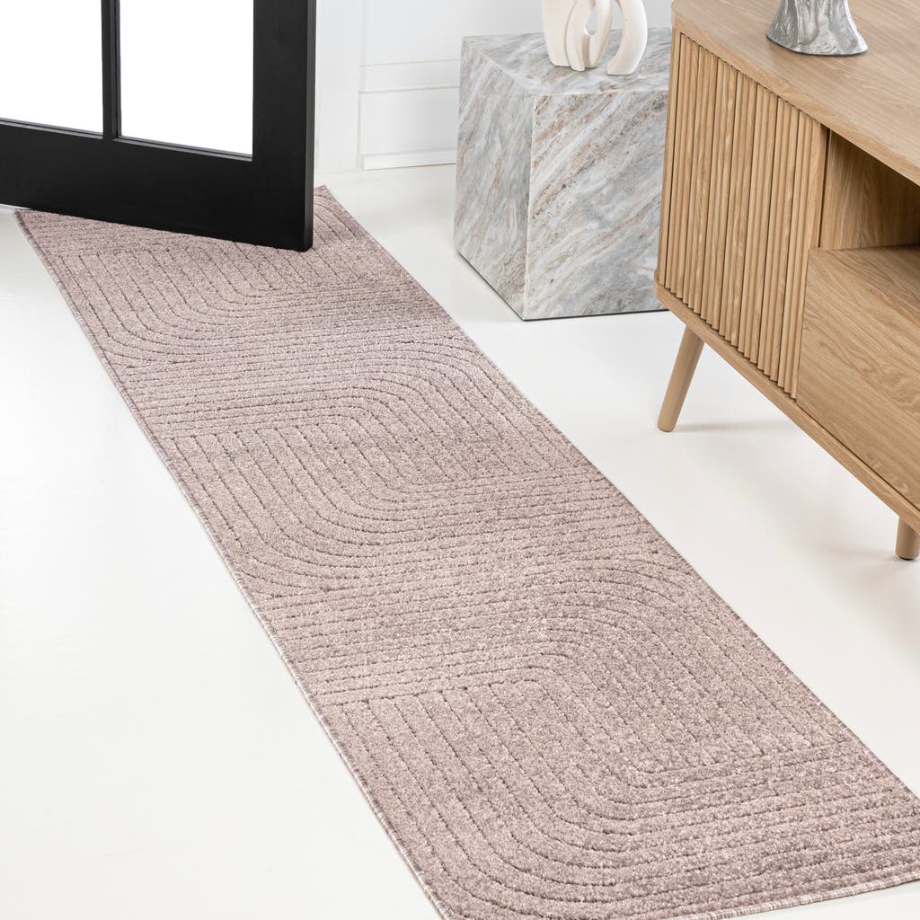 Jonathan Y Odense High-low Minimalist Angle Geometric Indoor/outdoor Area Rug In Light Taupe