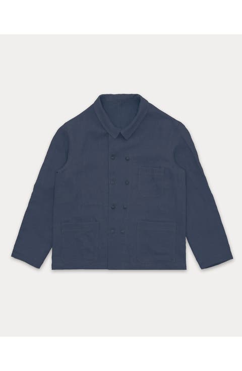 Garçon Double-Breasted Linen Jacket