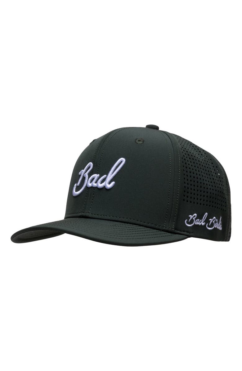 Bad Birdie Embroidered Snapback Baseball Cap, Main, color, Deep Forest