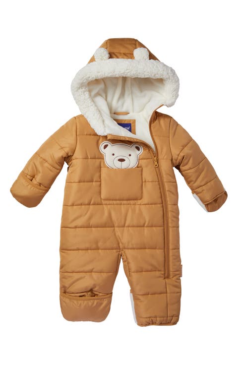 Bear Hooded Quilted Pram (Baby)