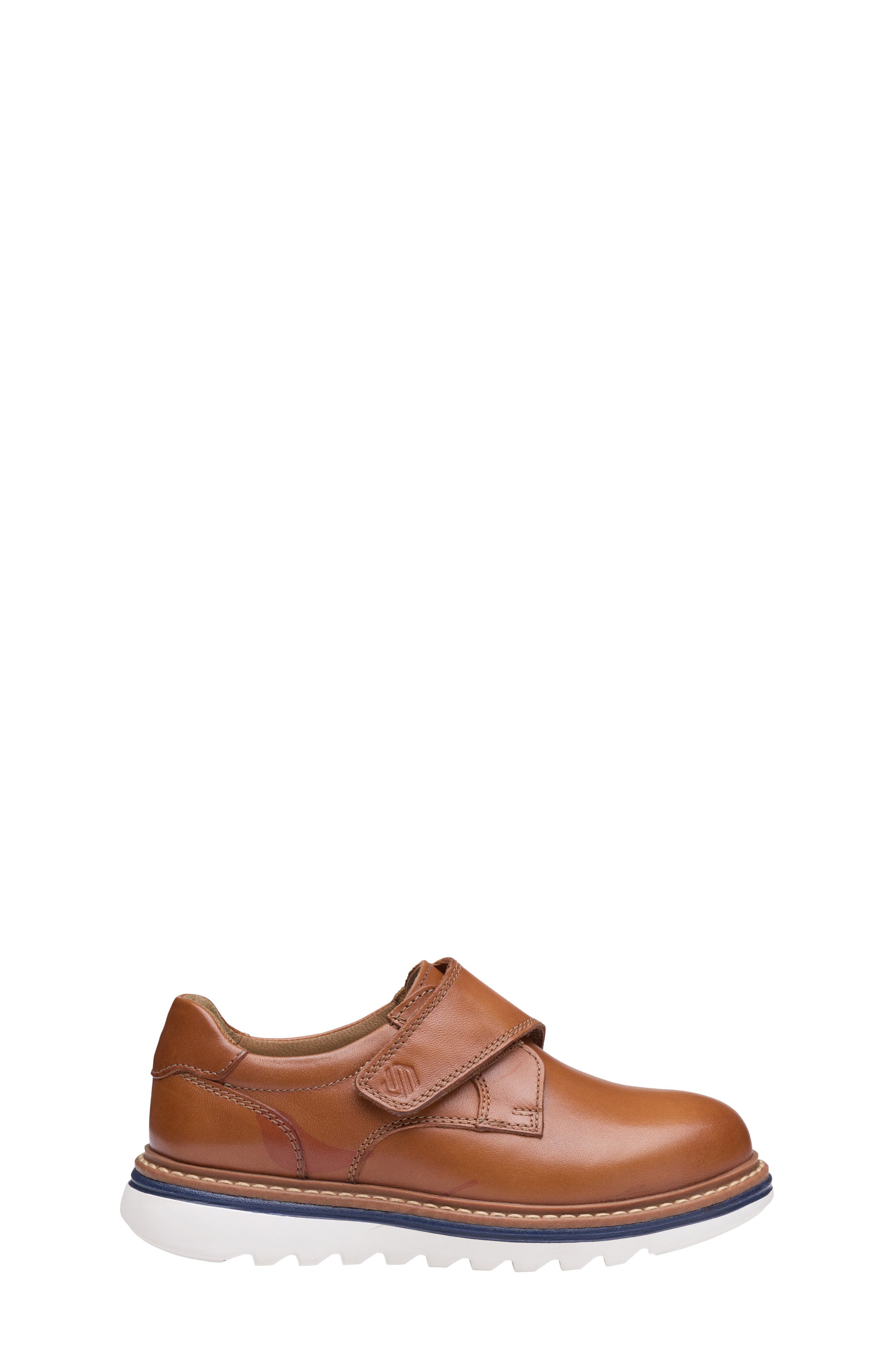 Kids' Braxton Leather Plain Toe Shoe, Alternate, color, TAN FULL GRAIN
