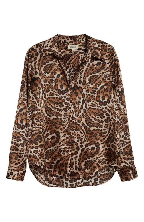 L'agence Tyler Printed Long-sleeve Silk Blouse In Animal Print