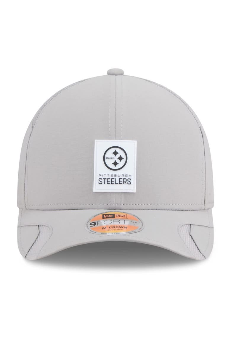 Men's New Era Gray Pittsburgh Steelers 2025 Sideline  M-Crown 9FORTY Adjustable Hat, Alternate, color, Gray