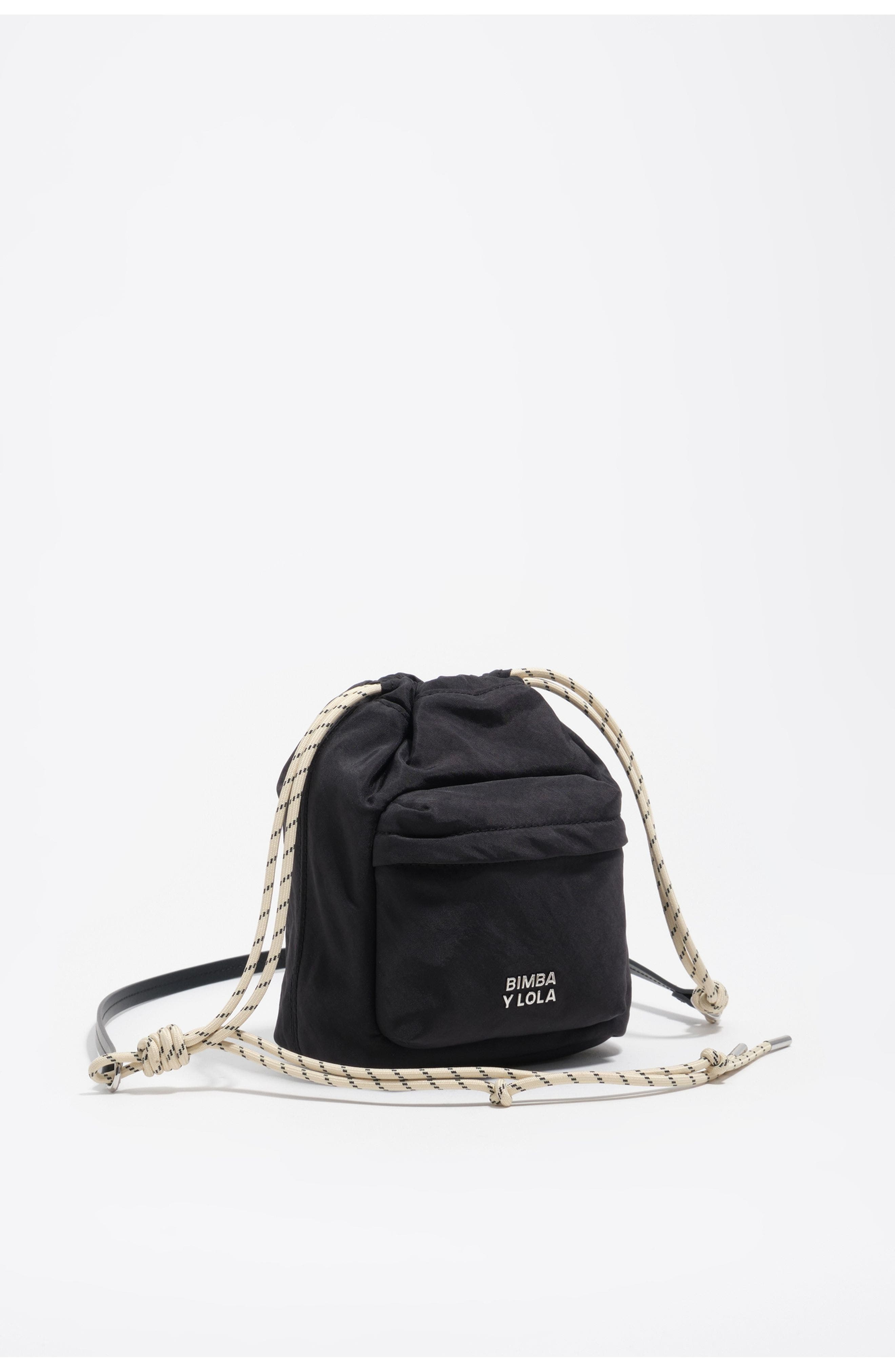 Bimba y Lola Mini Nylon Bag, Main, color, Graphite