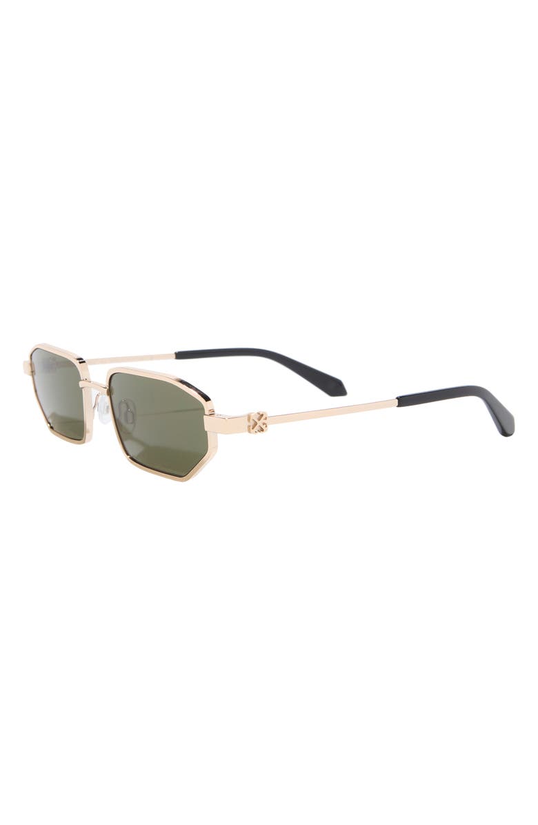 Off-White 53mm Loa Geometric Sunglasses, Alternate, color, Gold Green