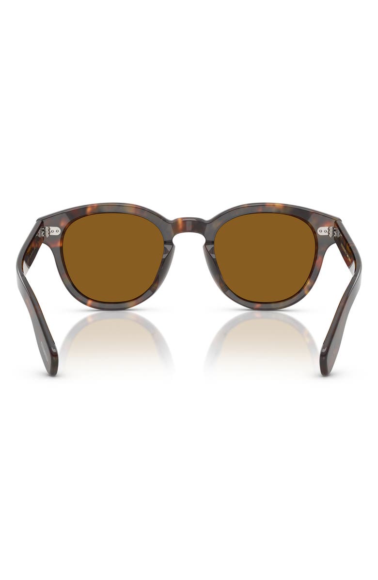 Oliver Peoples 50mm Round Sunglasses, Alternate, color, Dtb / True Brown