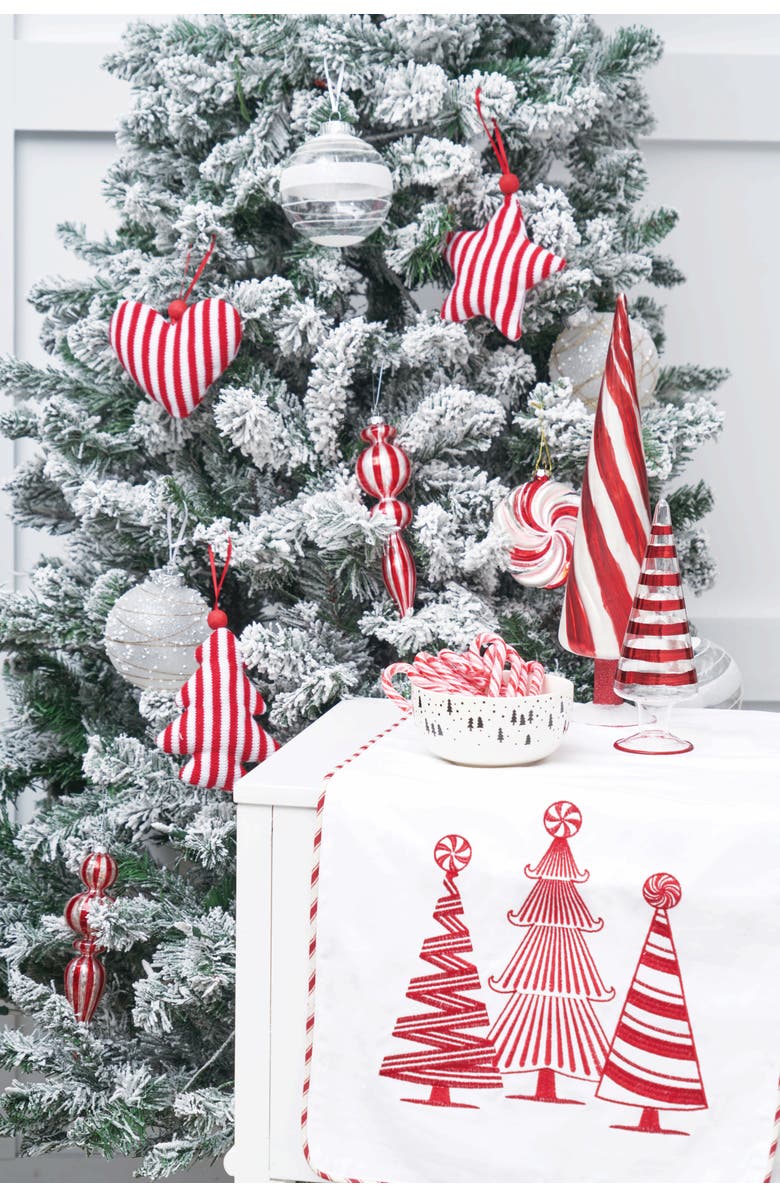 C&F Home Peppermint Forest Table Runner 14" x 72", Alternate, color, Red