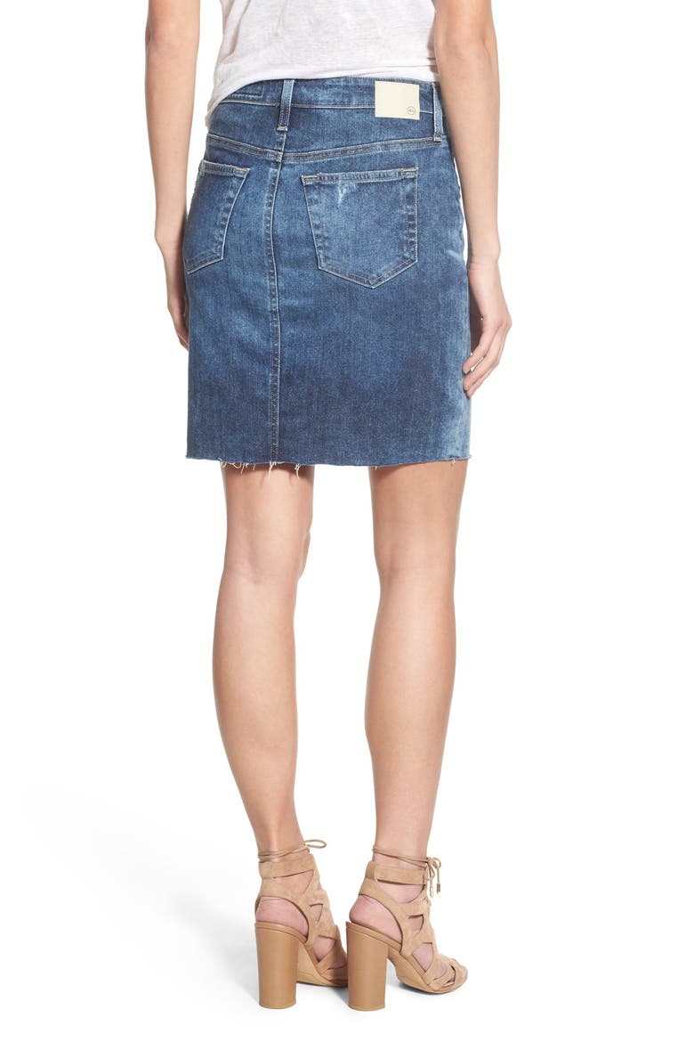 'Erin' Cutoff Denim Skirt, Alternate, color, SAIL AWAY