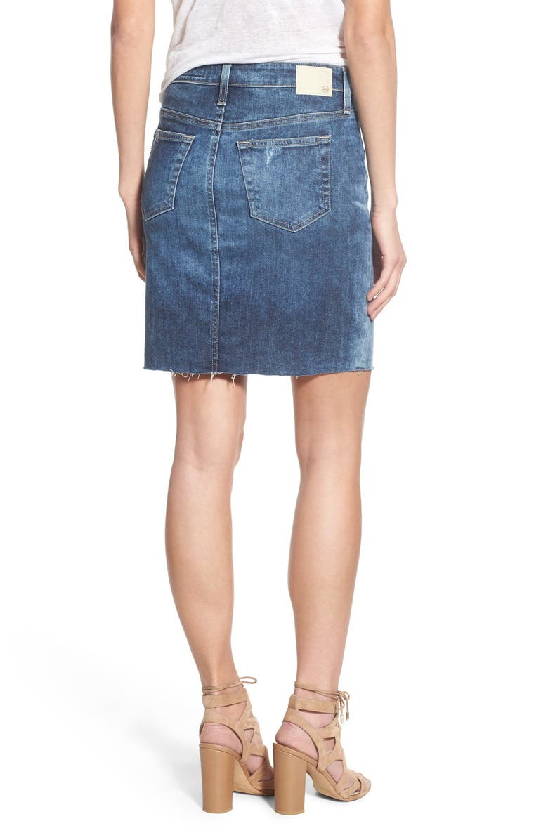 AG 'Erin' Cutoff Denim Skirt, Alternate, color, 