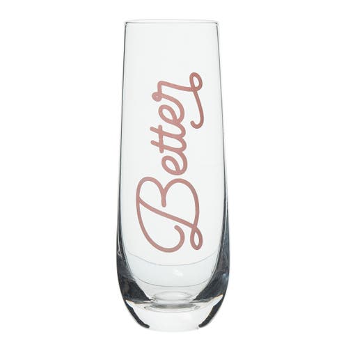 Totalee Gift Better/together Champagne Glass Set Of 2 Glass Clear 18 oz In Transparent