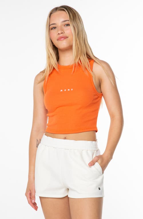 Roxy Roxify Crop Rib Tank Top In Orange