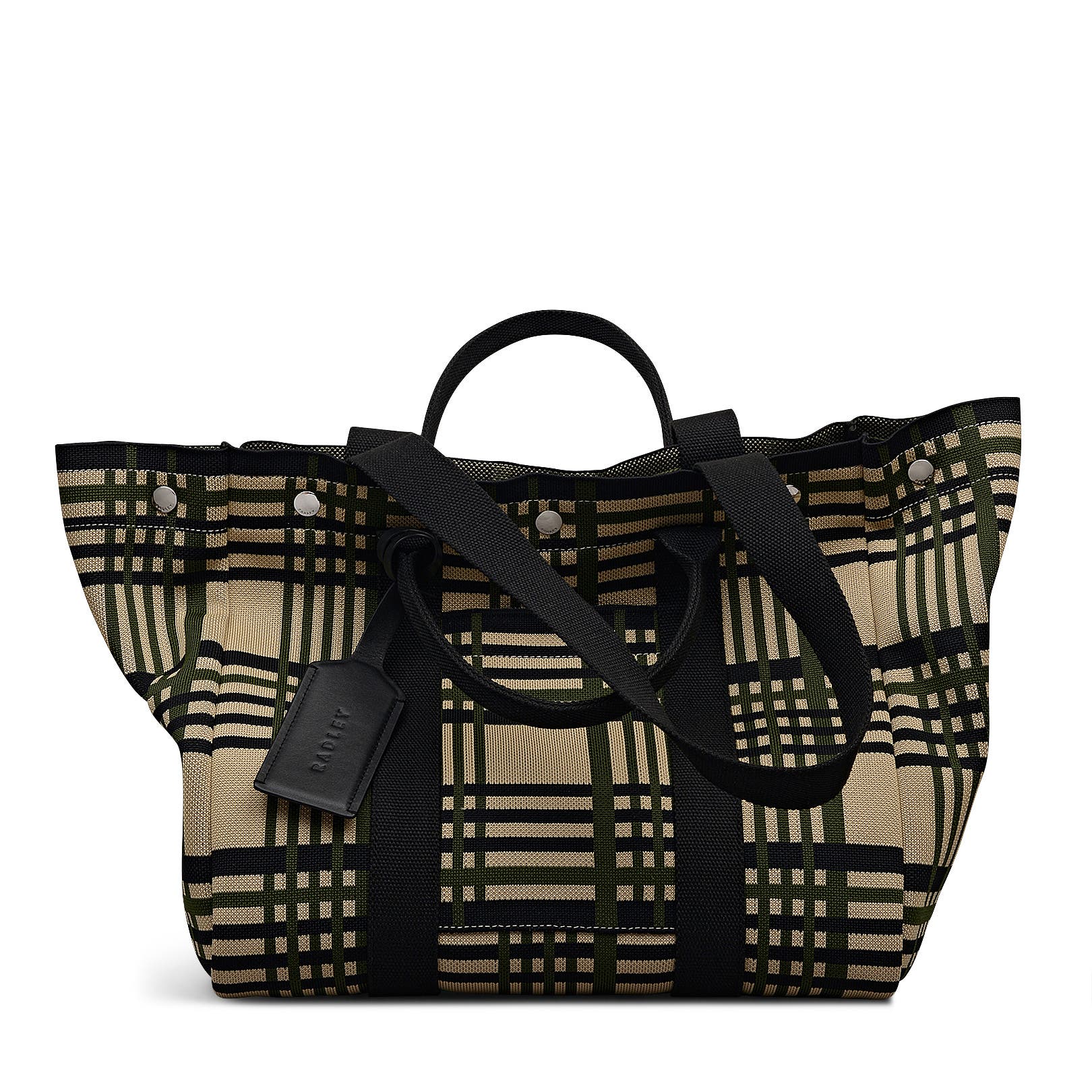 Radley Hadleigh Place - Check Large Open Top Tote Bag, Alternate, color, Porcini