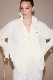 H&M Ruffled Cotton Blouse