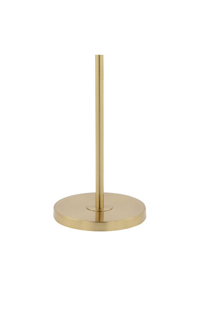JONATHAN Y Ellie 66" 3-Light Modern Vintage Iron LED Floor Lamp, Brass Gold/White, Alternate, color, Brass Gold